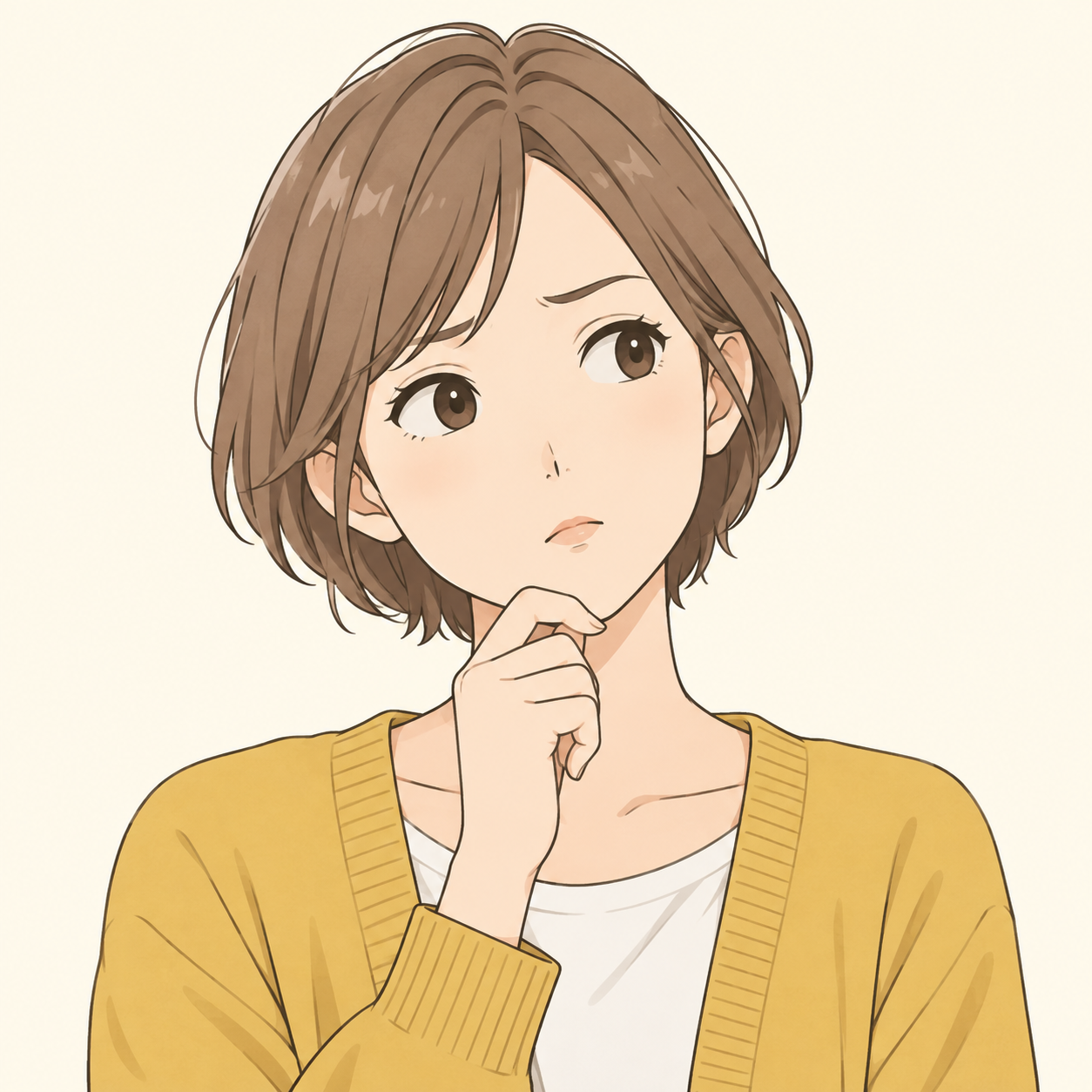 悩んでいる読者のイラスト